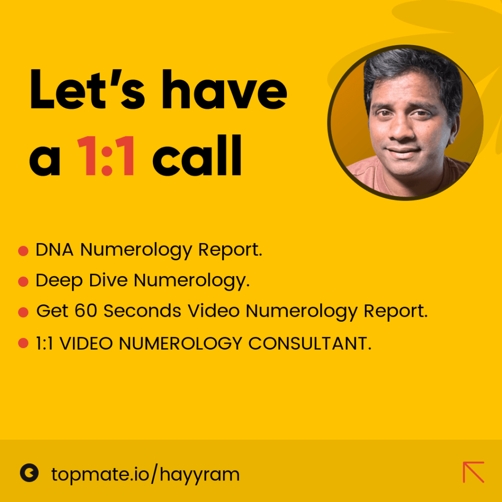1:1 Numerology Consultant with Ram Nimbhalker.